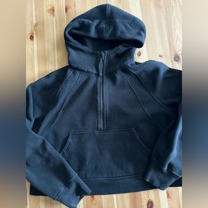 Lululemon Half Zip Scuba Hoodie - BLACK